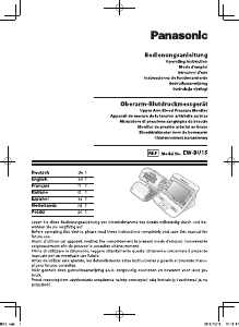 Bedienungsanleitung Panasonic EW-BU15 Blutdruckmessgerät