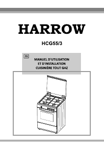 Mode d’emploi Harrow HCG55/3 Cuisinière