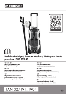 Manual Parkside PHD 170 A1 Pressure Washer