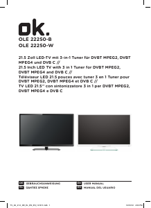 Manual de uso OK OLE 22250-W Televisor de LED