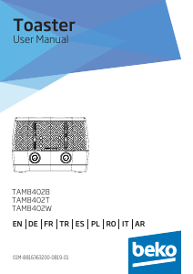 Manual de uso BEKO TAM8402W Tostador