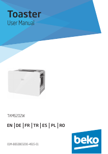 Manual BEKO TAM6202W Prăjitor de pâine