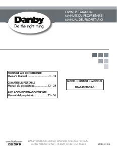 Mode d’emploi Danby DPA140E1BDB-6 Climatiseur