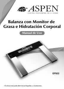 Manual de uso Aspen EF922 Báscula