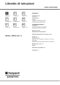 Instrukcja Hotpoint-Ariston MWHA 424.1 X Kuchenka mikrofalowa