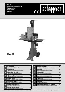 Rokasgrāmata Scheppach HL730 Malkas skaldītājs