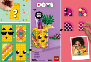 Vadovas Lego set 41906 DOTS Pieštukų laikiklis ananasas
