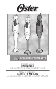 Manual Oster 2605-33A Hand Blender