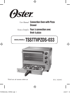Handleiding Oster TSSTTVPZDS-033 Oven