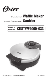 Manual Oster CKSTWF2000-033 Waffle Maker