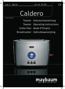 Manual Maybaum TO 550 Caldero Toaster