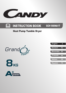 Manual de uso Candy GCH 980 NA1T Secadora