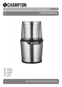 Manual Champion CHKK310 Coffee Grinder