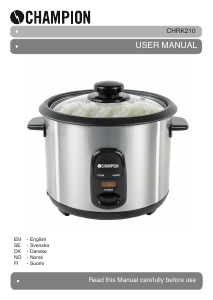 Manual Champion CHRK210 Rice Cooker