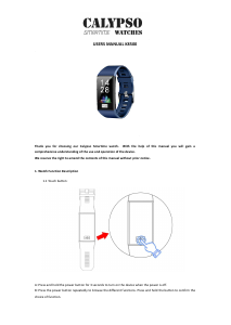 Manual Calypso K8500/6 Smart Watch