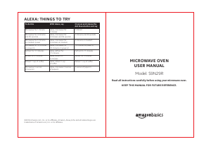 Manual AmazonBasics S9N29R Microwave