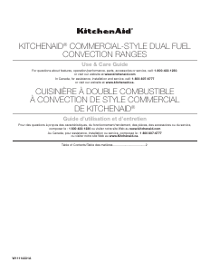 Mode d’emploi KitchenAid KFDC500JSS Cuisinière