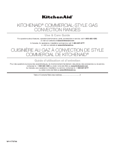 Mode d’emploi KitchenAid KFGC500JSS Cuisinière