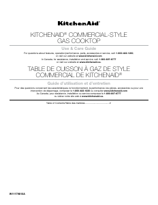 Mode d’emploi KitchenAid KCGC500JSS Table de cuisson