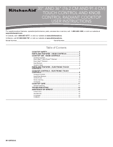 Manual de uso KitchenAid KCES550HBL Placa