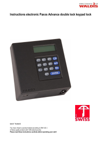 Handleiding WALDIS Premium 1000 Kluis