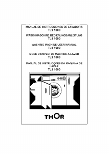 Manual de uso Thor TL1 1000 Lavadora