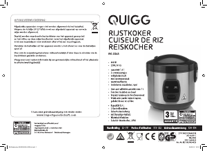 Bedienungsanleitung Quigg RK-2065 Reiskocher