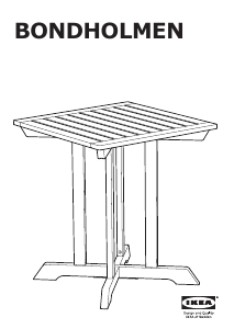 Руководство IKEA BONDHOLMEN (65x65) Садовый стол