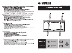 Käyttöohje Champion CHTF410 Seinäteline