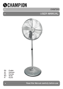 Manual Champion CHGF210 Fan