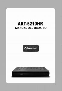 Manual de uso Cablevision ART-5210HR Receptor digital