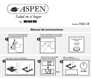 Manual de uso Aspen 9565LB Báscula