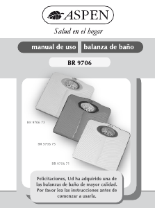 Manual de uso Aspen BR9706 Báscula