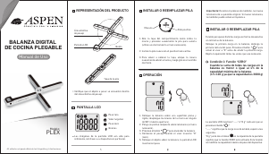 Manual de uso Aspen Plex Báscula de cocina