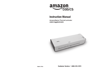 Manual AmazonBasics B00BUI5QWS Laminator