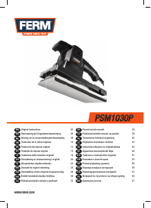 Instrukcja FERM PSM1030P Szlifierki oscylacyjne