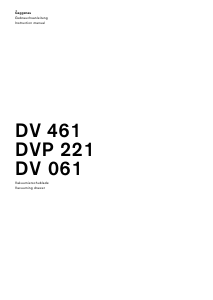 Manual Gaggenau DV061100 Vacuum Sealer