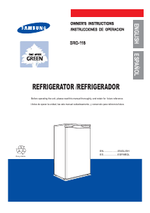 Manual de uso Samsung SRG-118 Refrigerador