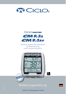 Bedienungsanleitung CicloSport CicloMaster CM 9.3A plus Fahrradcomputer
