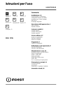 Manual Indesit DSG 5741 Máquina de lavar louça