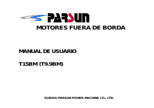 Manual de uso Parsun T15BM Motor fuera de borda