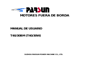 Manual de uso Parsun T30M Motor fuera de borda