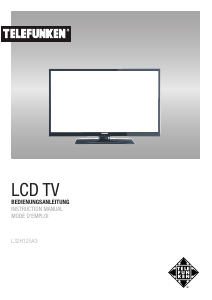 Bedienungsanleitung Telefunken L32H125A3 LCD fernseher