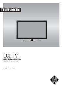 Bedienungsanleitung Telefunken LE24F130KCTS2B LCD fernseher