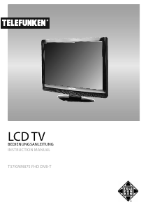 Manual Telefunken T37KWM875 FHD LCD Television