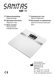 Manual Sanitas SBF 11 Scale