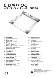 Kullanım kılavuzu Sanitas SGS 06 Banyo tartısı