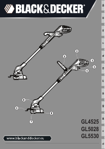 Manual Black and Decker GL5028 Aparador de relva