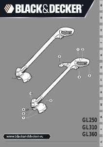 Manual Black and Decker GL310 Aparador de relva