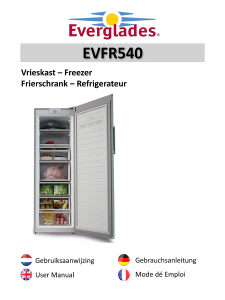 Manual Everglades EVFR540 Freezer